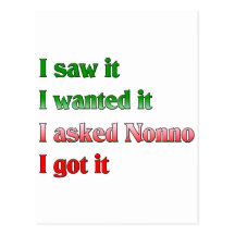 I Asked Nonno Postcard