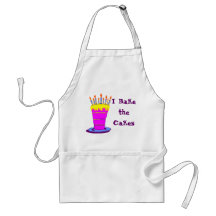 I Bake the Cakes Custom Giant Pink Birthday Cake Apron