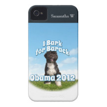I Bark for Barack, Bo the First Dog Obama iPhone 4 Cover