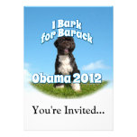 I Bark for Barack, Bo the First Dog Obama Personalized Invites