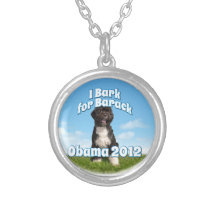 I Bark for Barack, Bo the First Dog Obama Necklaces