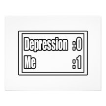 I Beat Depression (Scoreboard) Personalized Invitations