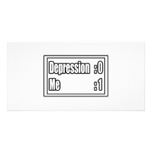I Beat Depression (Scoreboard) Photo Card Template