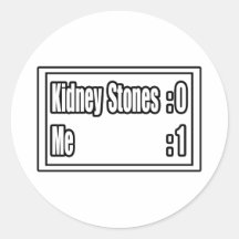 I Beat Kidney Stones (Scoreboard) Round Stickers