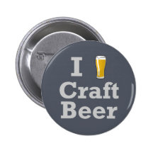 I [beer] Craft Beer Button