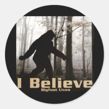I Believe Bigfoot Lives Sticker