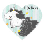 I believe Black cartoon unicorn with stars sticker stickers