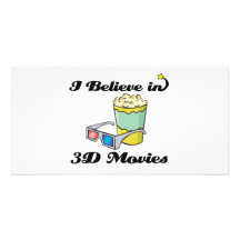 i believe in 3D movies Photo Cards