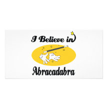 i believe in abracadabra customized photo card