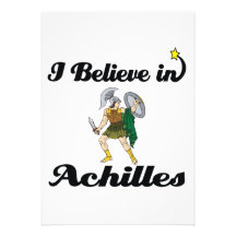i believe in achilles custom invitations
