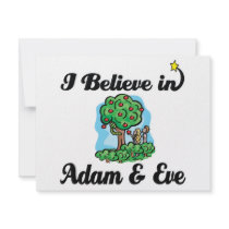 i believe in adam and eve personalized invitation