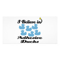 i believe in adhesive ducks photo cards
