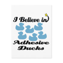 i believe in adhesive ducks postcard