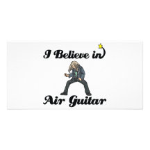 i believe in air guitar photo card template