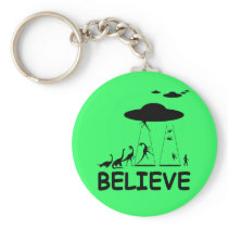 I believe in aliens keychains