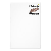 i believe in bacon customized stationery