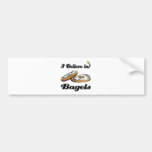 i believe in bagels bumper sticker