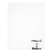 i believe in bakers customized letterhead