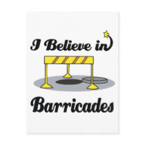 i believe in barricades postcard