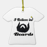 i believe in beards christmas tree ornament