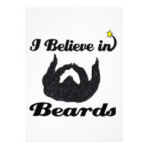 i believe in beards personalized invitation