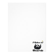i believe in beards personalized letterhead