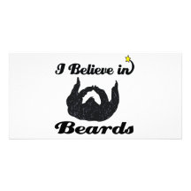 i believe in beards photo card template