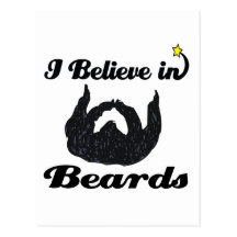 i believe in beards postcards