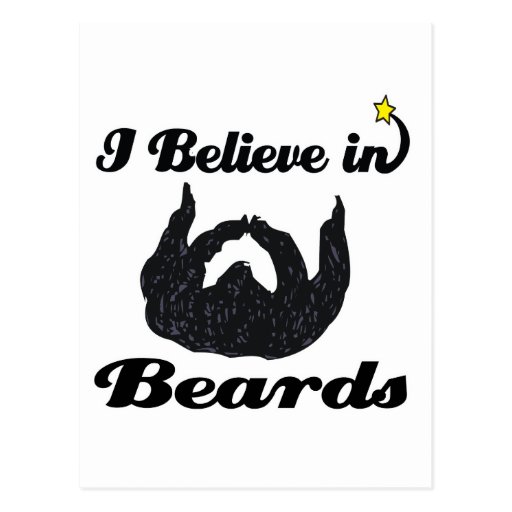 i believe in beards postcards