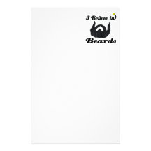 i believe in beards stationery paper