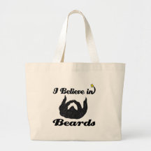 i believe in beards tote bag