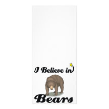 i believe in bears rack card design