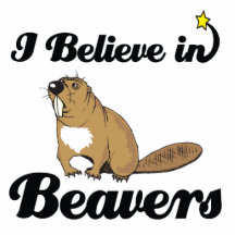 i believe in beavers photo sculpture