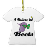 i believe in beets christmas ornament