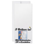 i believe in benjamin franklin full color rack card
