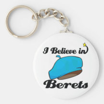i believe in berets key chains