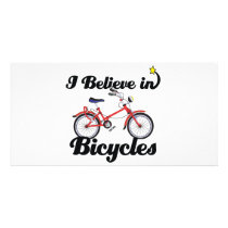 i believe in bicycles picture card