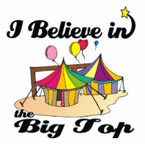 i believe in big top photo sculpture