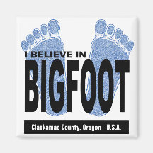 I Believe in Bigfoot Refrigerator Magnets