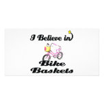 i believe in bike baskets personalized photo card