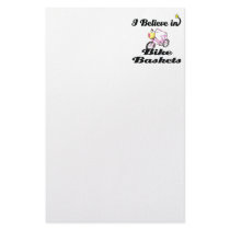 i believe in bike baskets stationery paper