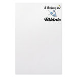 i believe in bikinis stationery