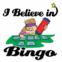 i believe in bingo photo sculpture