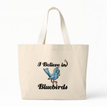 i believe in bluebirds canvas bags