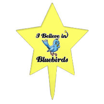 i believe in bluebirds cake picks
