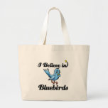 i believe in bluebirds canvas bags