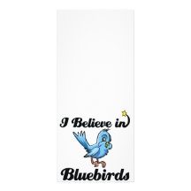 i believe in bluebirds customized rack card