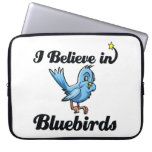 i believe in bluebirds laptop sleeves