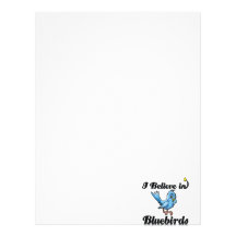 i believe in bluebirds letterhead design