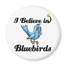 i believe in bluebirds fridge magnet